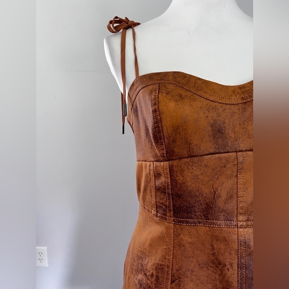 Free People NWT Veronica Suede Festival Mini Dress size 8 - Picture 7 of 15